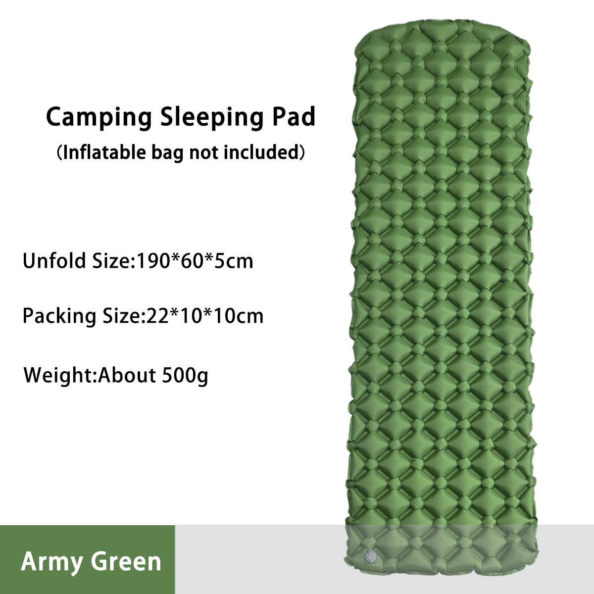 Outdoor Camping Rugs - Materasso Gonfiabile da Campeggio, Letto Pieghevole