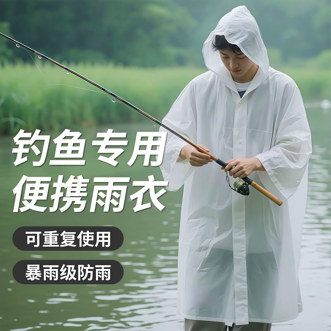 Impermeabile in EVA Riutilizza - Camping Rain Poncho recensione e prezzo