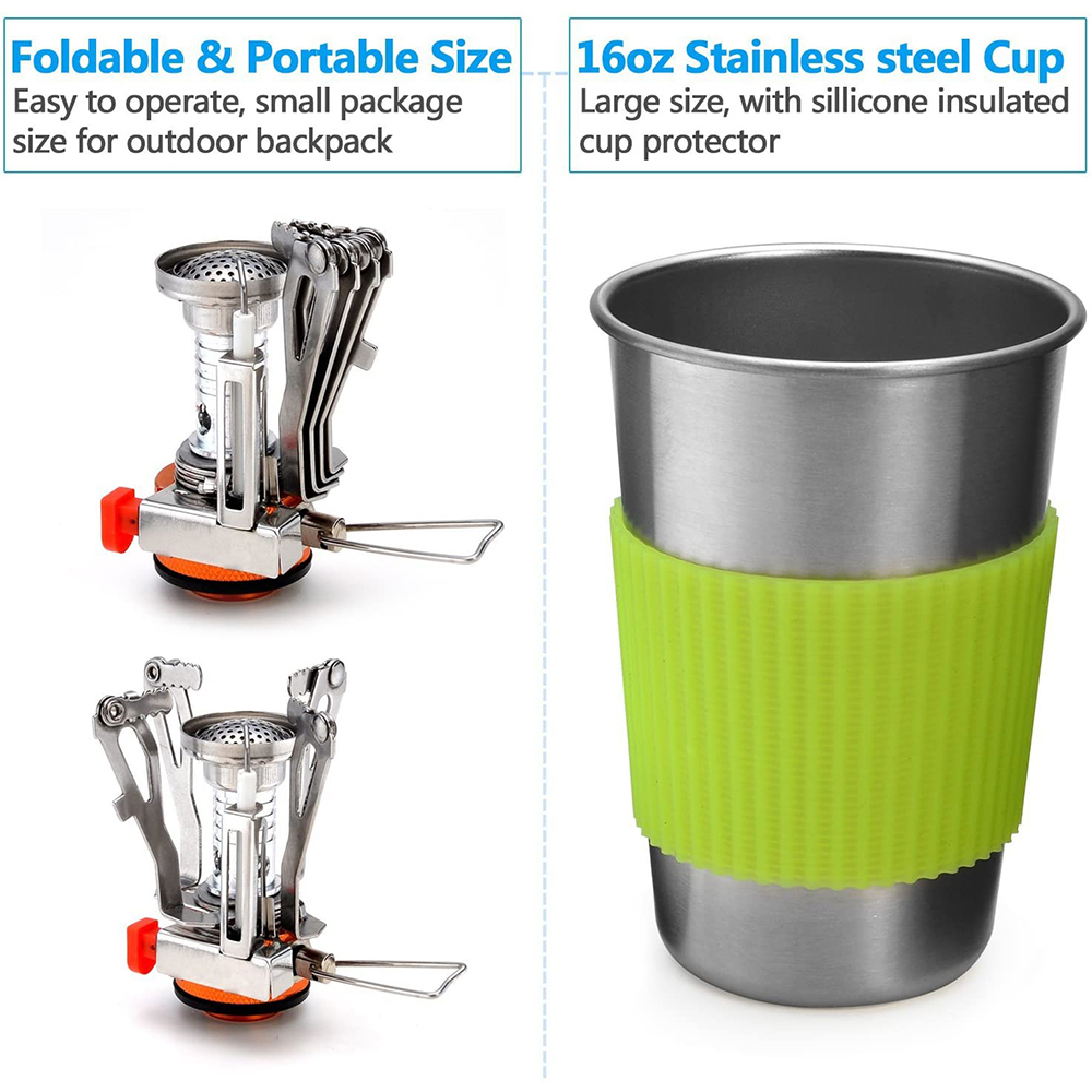 Kit di pentole da campeggio co - Outdoor Camping Dining Set recensione e prezzo
